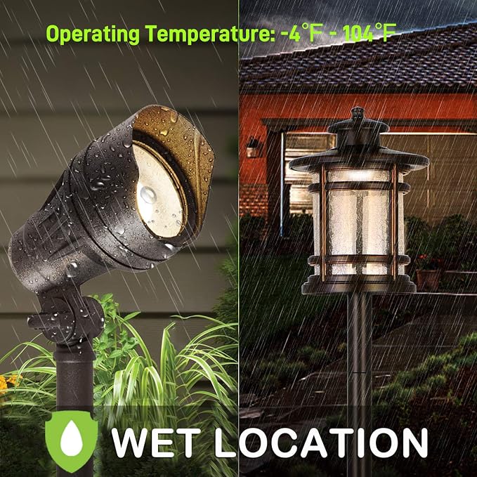 hykolity 8 Pack Low Voltage LED Landscape Kits, 12V-24V Pathway Flood Light Kits - Image 6