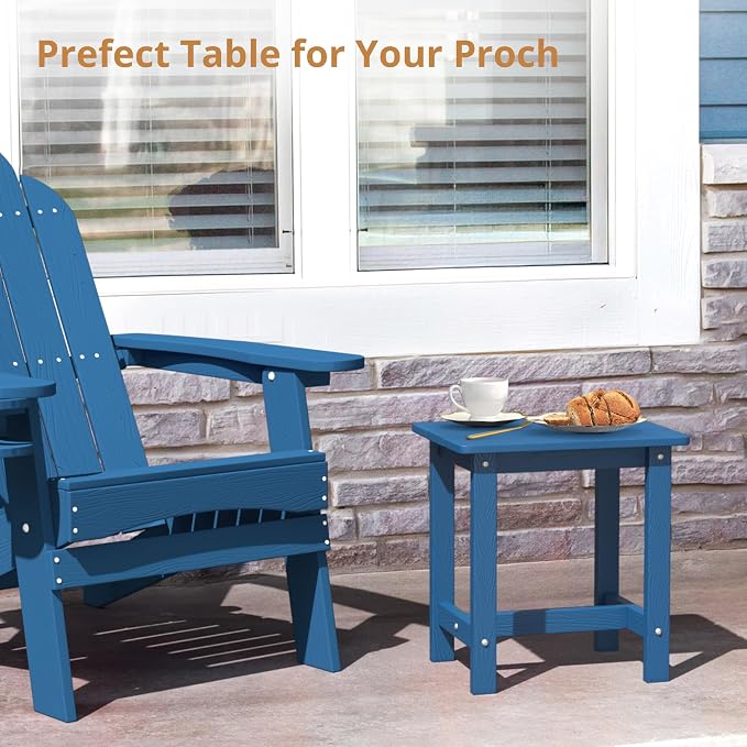 LUE BONA Outdoor Side Table, HDPS Small Outdoor Table, Adirondack Side Table - Image 5