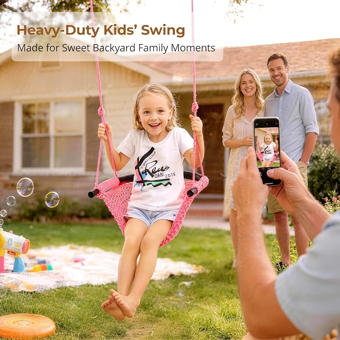 JKsmart Swing Seat for Kids Heavy Duty Rope Play Secure Children Swing Set - Image 5
