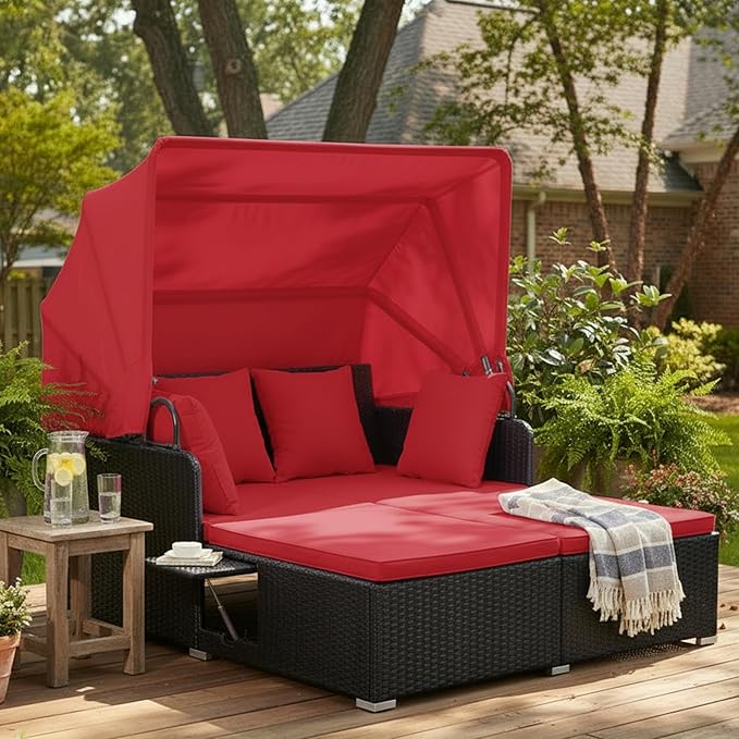 Tangkula Patio Rattan Daybed - Image 3