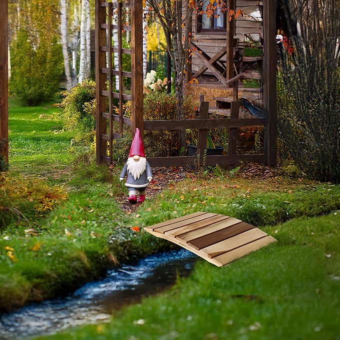 All Things Cedar Outdoor Wooden Garden Bridge - Image 7