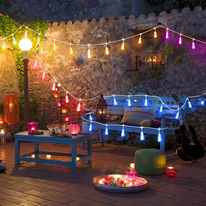 100FT RGB Solar Outdoor String Lights - Image 8