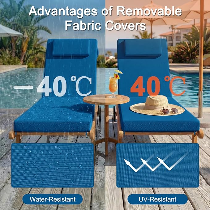 Outdoor Lounge Chair mat, 71 inches x 21 inches, Waterproof Chaise Lounge - Image 3