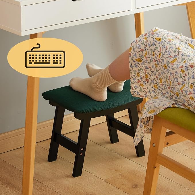 Foot Stool Ottoman Foot Rest Under Desk, Small Stool - Image 7