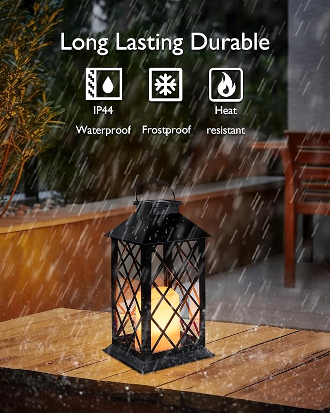 Homemory Solar Lanterns Outdoor Waterproof Hanging - Image 3