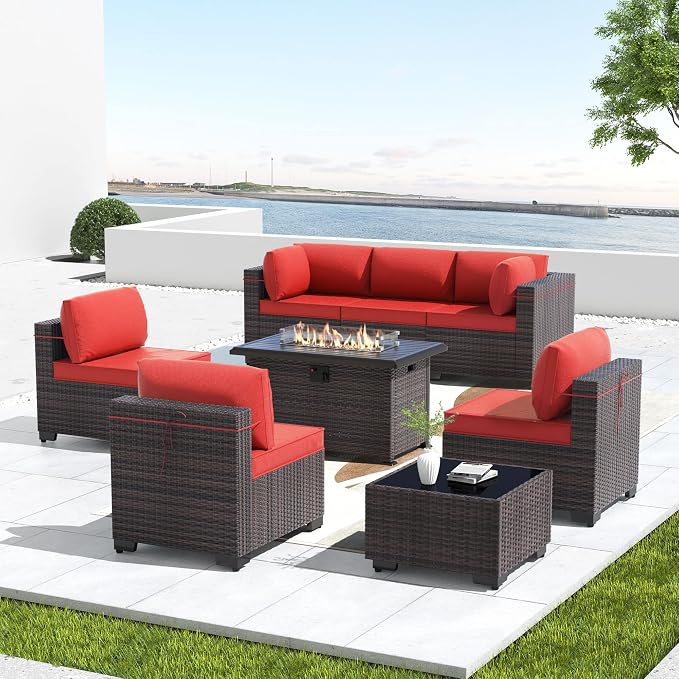 Kullavik 8 Pieces Outdoor Patio Furniture Set - Image 7