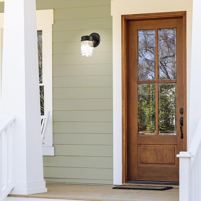 Design House 587246 Jelly Jar Indoor/Outdoor Integrated LED Wall Light - Image 5