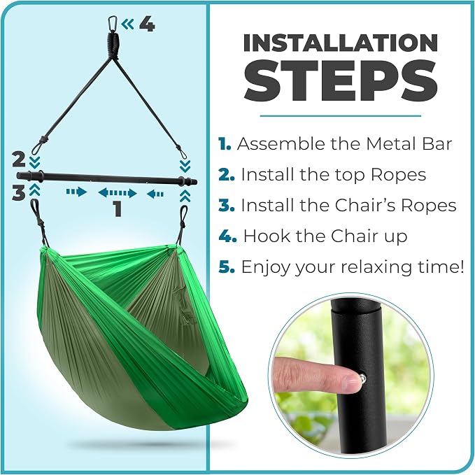 Sorbus Hanging Hammock Chair - Image 3