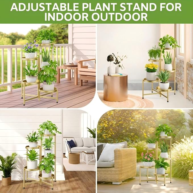 iDavosic.ly 5 Tier Large Plant Stand Indoor, 10 Inch Wide Tall Corner Metal - Image 2