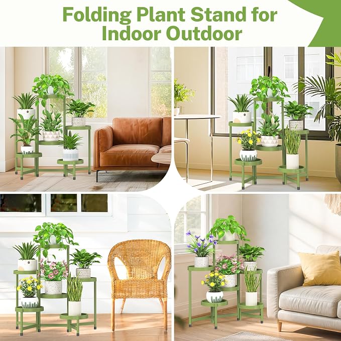 iDavosic.ly 6 Tier Folding Plant Stand Indoor Outdoor - Image 6