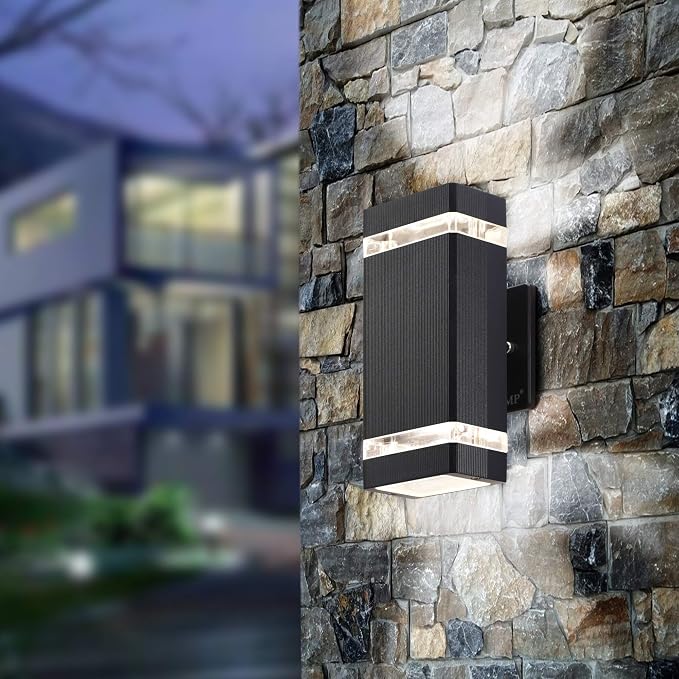 LMP 4 Pack LED Square Up and Down Lights Outdoor Wall Light，Body in Aluminum - Image 4