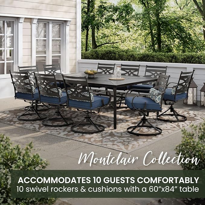Hanover Montclair 11-Piece Patio Dining Set - Image 4