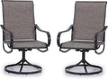 PHI VILLA Patio Swivel Dining Chairs Set of 2, Outdoor Metal Chair by PHIVILLAThepioneerofcomfortablehouseholdsupplies