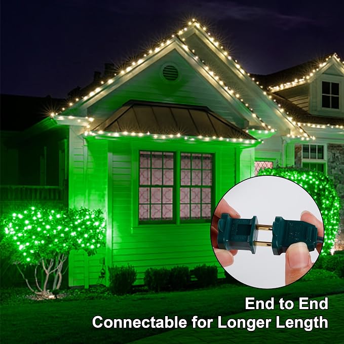 3 Sets Christmas Lights, 120V UL Certified Connectable St Patricks Day Light - Image 7