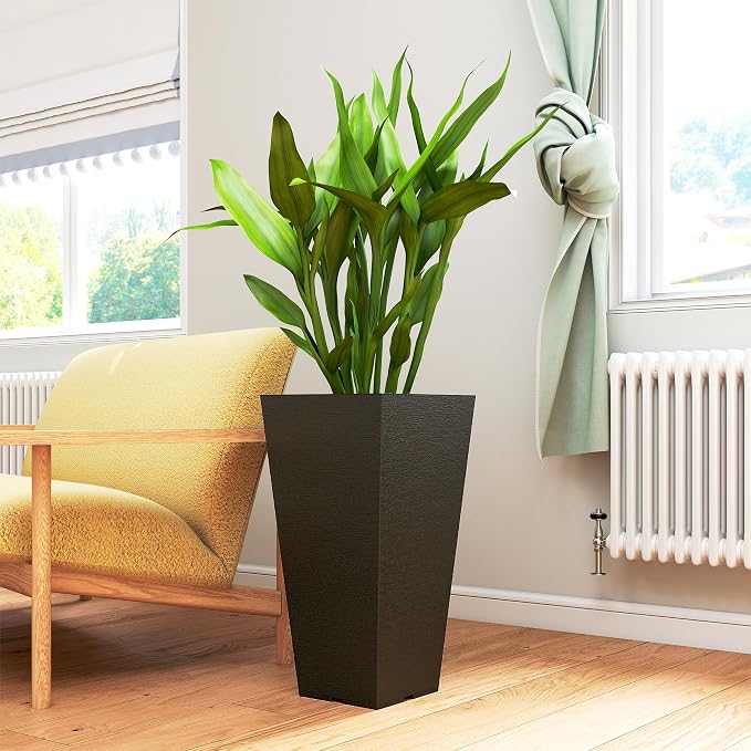 Outsunny 23 Inch Tall Planters for Outdoor Plants, Weather and UV Resistant - Image 7
