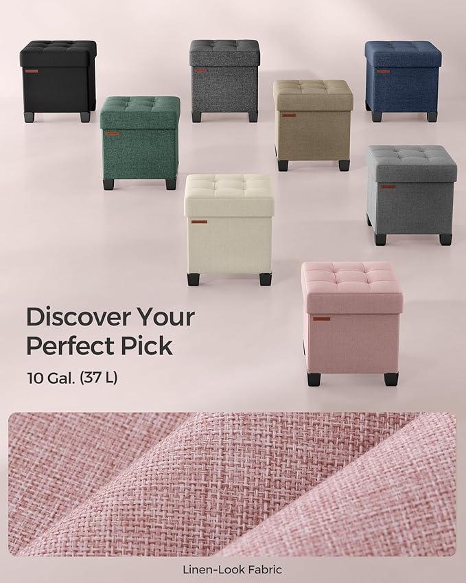 SONGMICS Storage Ottoman, Small Ottoman Foot Rest - Image 6
