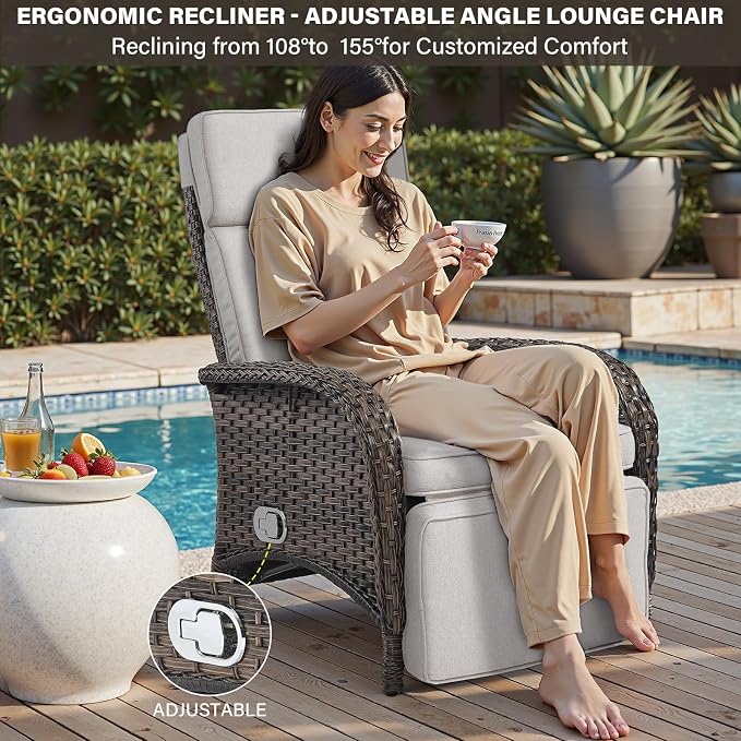 Belord Versatile Outdoor Recliner Chair - Image 3