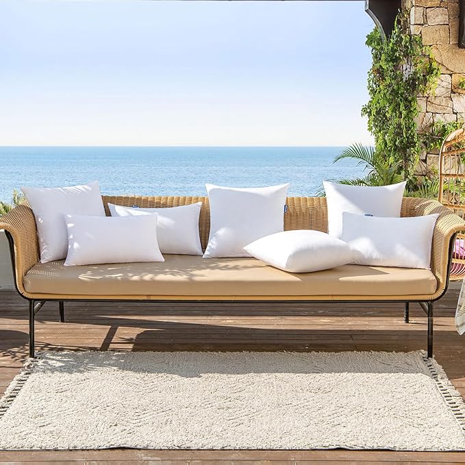 MIULEE 12x12 Pillow Insert Throw Pillow Insert, Outdoor Pillows Water-Resistant - Image 6