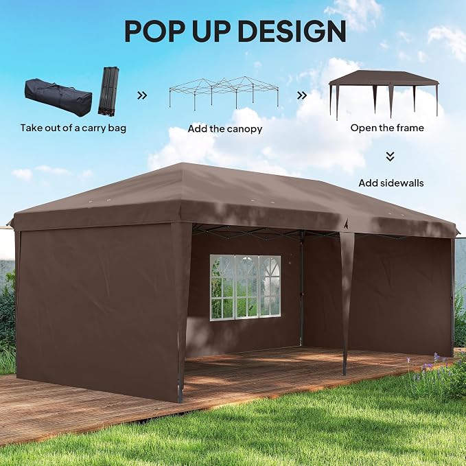 Outsunny 10' x 20' Pop Up Canopy Tent - Image 3