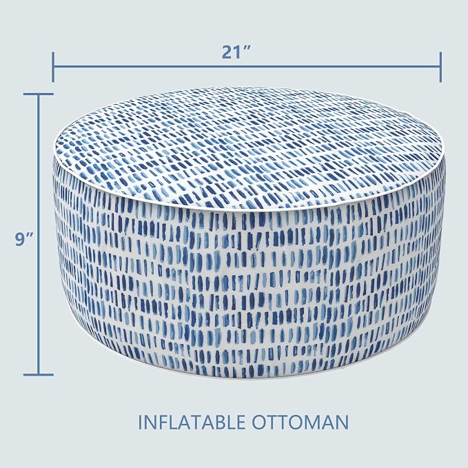 LVTXIII Outdoor Inflatable Ottoman Stool, Patio Water Repellent Footrest Stool - Image 3