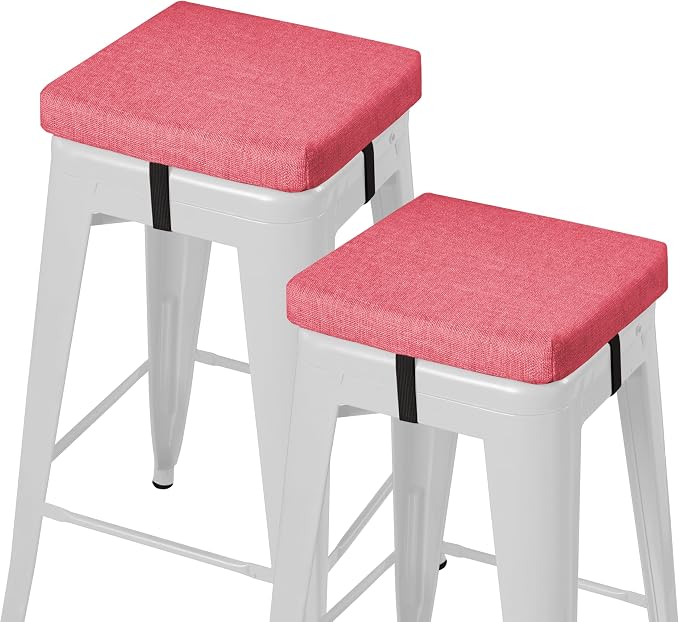 AddGrace Anti-Slip Bar Stool Cushions Square Bar Stool Seat Cushions by AddGrace