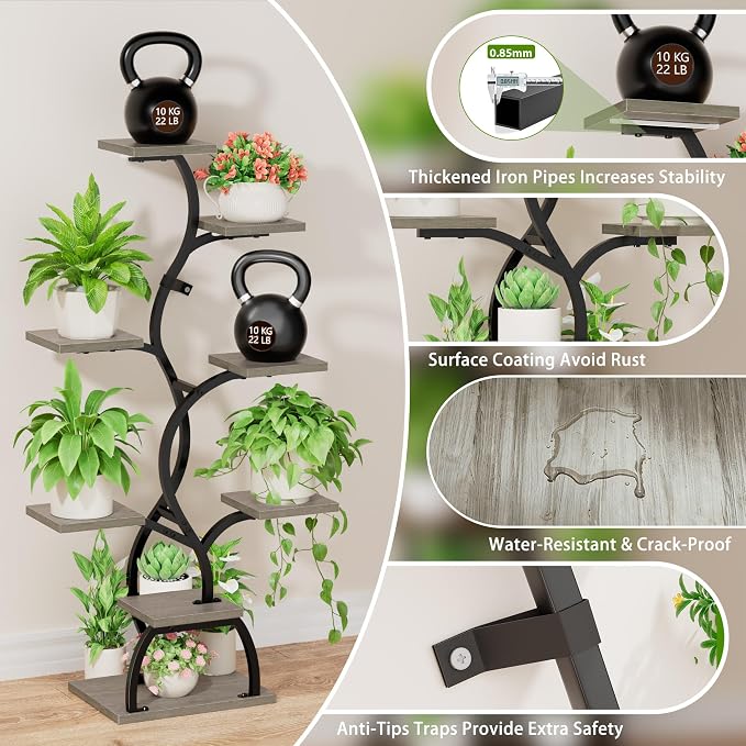Plant Stand Indoor with Grow Light - Image 7