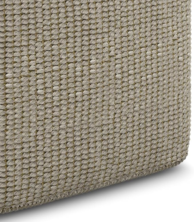 SIMPLIHOME Zelma Square Pouf – 18 inch Wide Upholstered PET Polyester Ottoman - Image 8