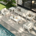 7 Piece Patio Furniture Set, HDPE Outdoor Sectional by PatioKingdom