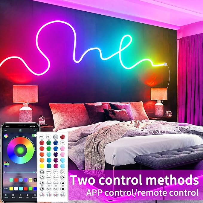 50ft RGB LED neon Rope Lights LED neon Lights - Image 2