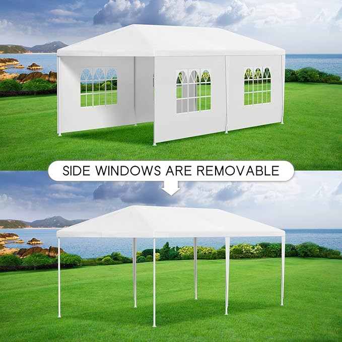 FDW Party Tent 10'x20' Outdoor Canopy Party Wedding Tent Garden Gazebo Pavilion - Image 3