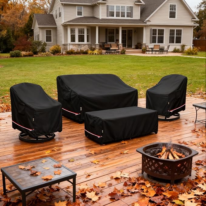 Patio Chair Covers for Outdoor Furniture Waterproof 4 Pack, Heavy Duty - Image 8