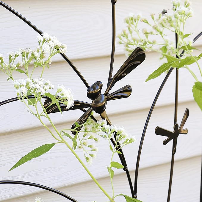 Sunnydaze 56-Inch Dragonfly Delight Outdoor Plant Trellis - Image 8