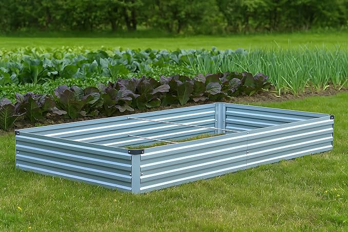 3 Pack 6x3x1FT Galvanized Raised Garden Bed Kit, Outdoor Metal Planter Box - Image 2