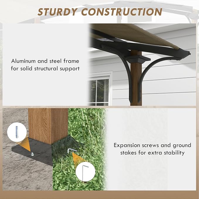 Outsunny 12' x 10' Outdoor Pergola, Pergola Canopy - Image 5