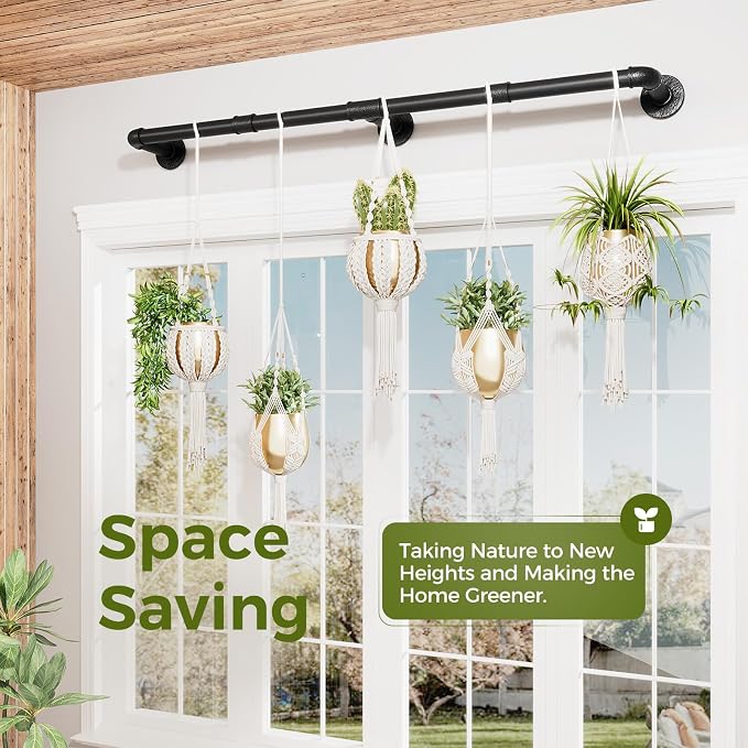 Bamworld Window Plant Hanger Indoor 63in Hanging Planters - Image 6