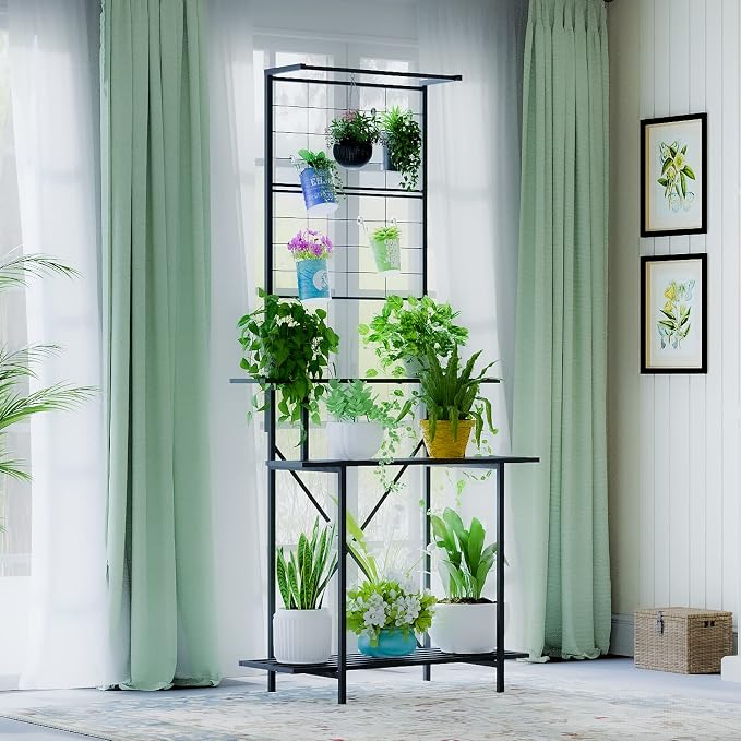 Hanging Plant Pot Shelf Rack Heavy Duty Plant holder Trellis - Image 3