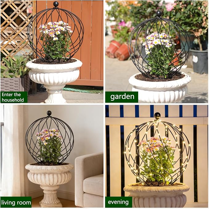 21” Garden Obelisk Trellis for Climbing Plants – Durable Metal - Image 7
