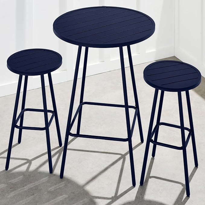 Best Choice Products 3-Piece Patio Dining Set, Bar Height, Outdoor Bistro Set - Image 8
