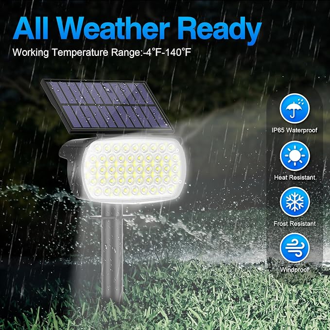 108 LED Solar Spot Lights Outdoor, Solar Lights Outdoor IP65 Waterproof - Image 6