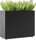 Tall & Long Metal Planter with Middle Shelf, 36W x 11D x 30H Large Rectangular by Foresland-MetalPlanter