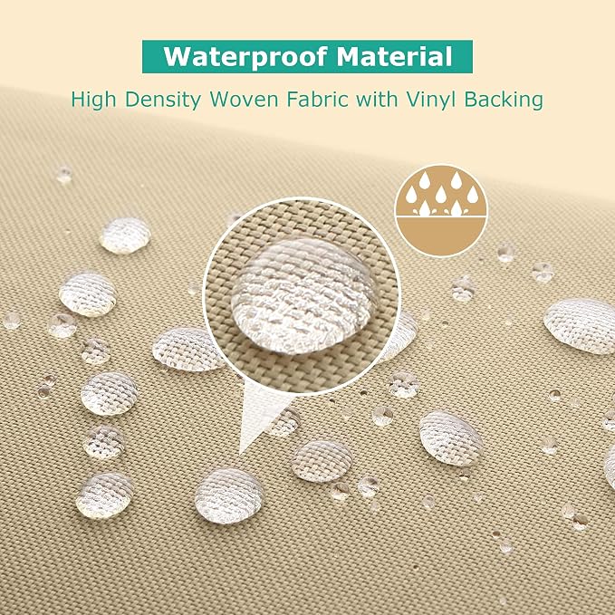 SunPatio Outdoor Ottoman Cover, Heavy Duty Waterproof Rectangular Coffee Table - Image 3