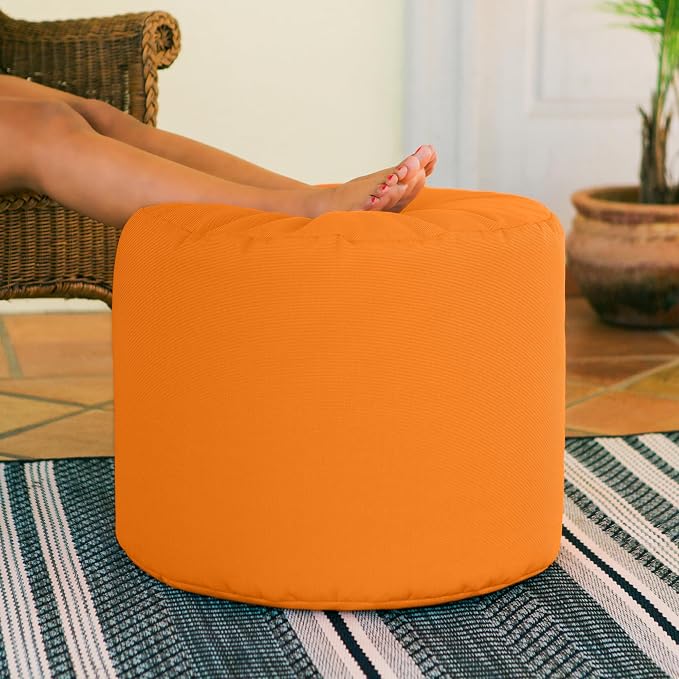 Jaxx Spring Outdoor Ottoman/Side Table, Premium Sunbrella - Image 5