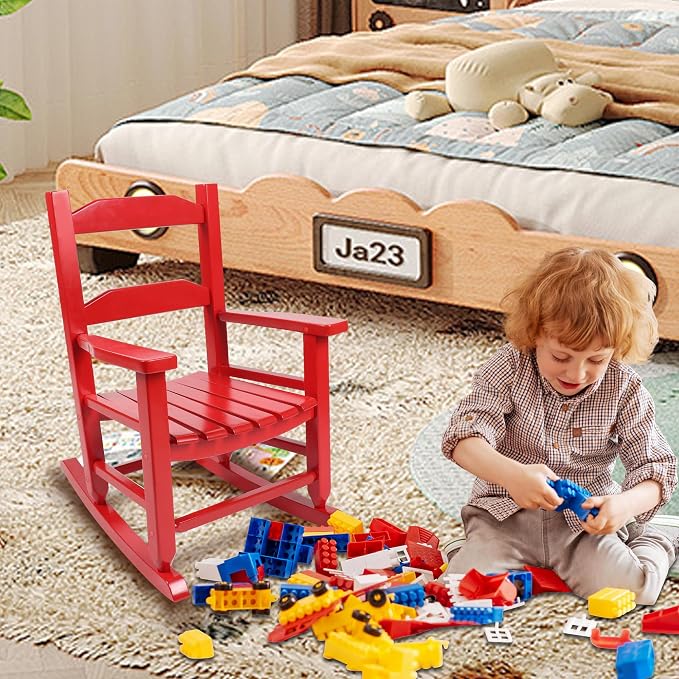 Toddler Rocking Chair Kids Wooden Indoor - Image 2