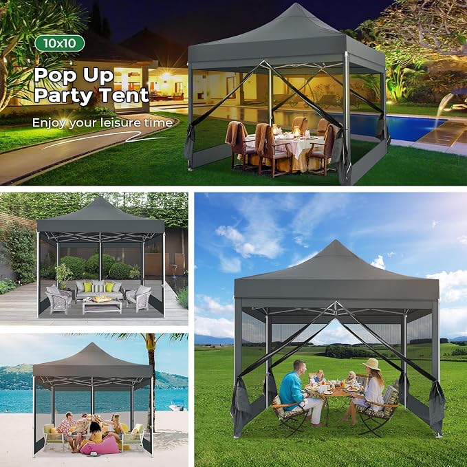 COBIZI 10x10 Heavy Duty Pop Up Canopy - Image 6