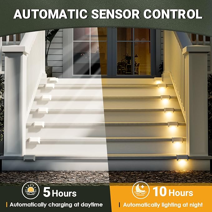 Solar Fence Lights Outdoor, Solar Step Lights Waterproof Led Lights - Image 2