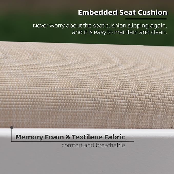PURPLE LEAF Counter Height Bar Stool Set of 4 Modern Aluminum Rattan Wicker - Image 6