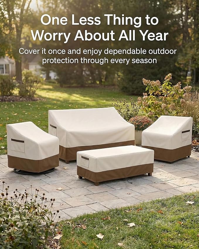 4-Piece Patio Furniture Cover Set, Waterproof Outdoor Furniture Covers - Image 2