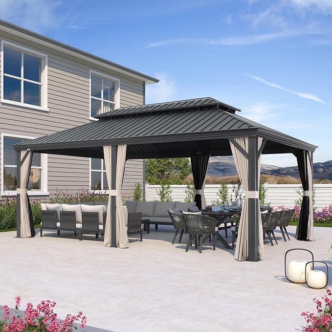 PURPLE LEAF 12' X 20' Hardtop Gazebo - Image 2