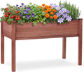 Raised Garden Bed with Legs, Outdoor Wood Elevated Planter Box, Thick Legs by OutdoorFurniture