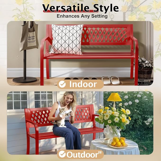 Outvita Outdoor Bench, Patio Bench - Image 8